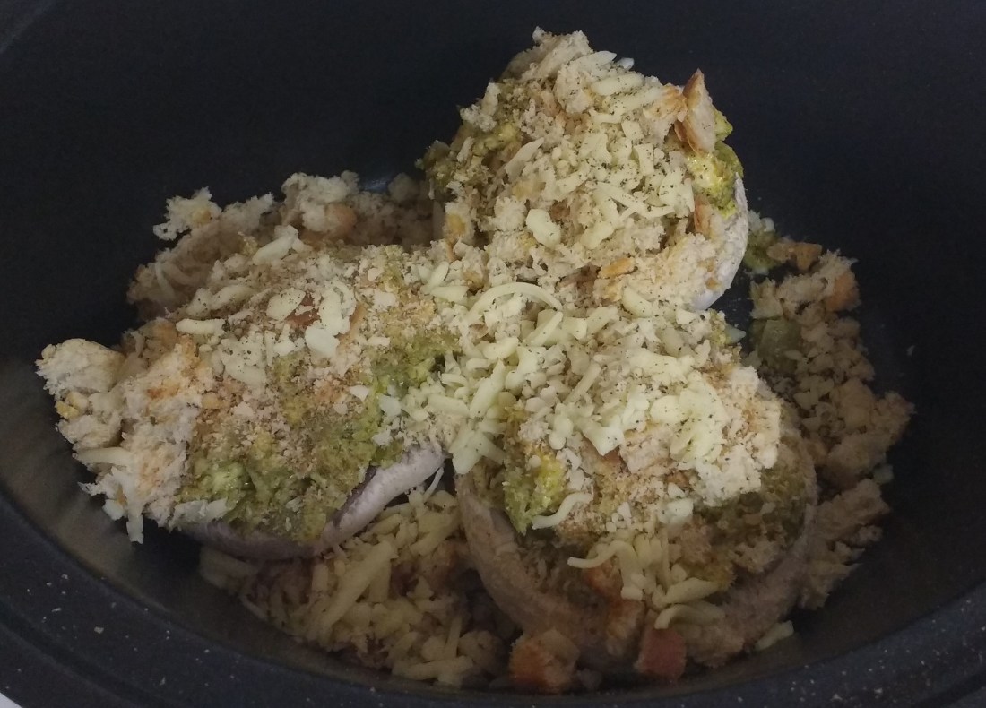Uncooked Stuffed Portobello Mushrooms